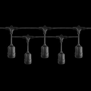 K Light W-KLCH-10/10 Festoon 10 Lights (Hanging Lampholder) Black