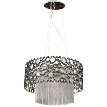 K Light W-KLCH-60493/4 3W G9 LED Jewelled Round Pendant Satin Chrome
