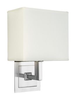 K Light WYN-MB6019 Fabric Shade Wall and Reading Light Chrome with White Fabric Shade