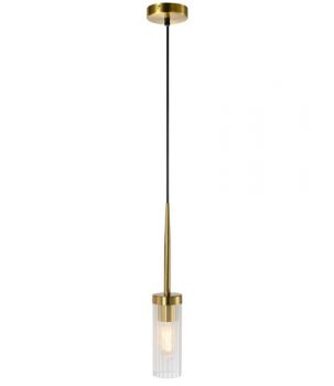 K-Light Y-KLCH-79 230v 40W E27 Flambouw Pendant Antique Brass with Clear Glass