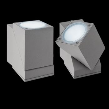 K Light Y-LED-3202-1/G 5W LED COB Grey Square 360 Degrees Tilt Wall Light Matt Grey