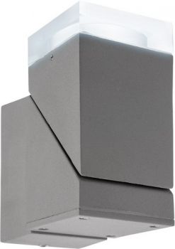 K Light Y-LED-3205-1/G 5W LED COB Grey Square 360 Degrees Tilt with Lens Wall Light Matt Grey
