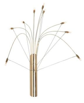 K Light Z-B001/9-GOLD, Z-B001A/9 230v 5W G4 Bi-Pin Gold Wind Wall Light (Multiple Colours/Finishes)