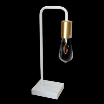 K Light G-KLT-8105/WH 230v 40W Constellation Table Lamp Including bulb White and Satin Gold