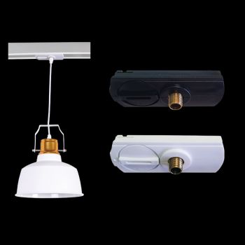 K Light YB-3W-AD/BL, YB-3W-AD/WH 3 Wire Track Adaptor for Pendant (Multiple Colours/Finishes)