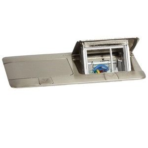 Legrand 054022 Pop up 2x3 modules to be equipped - brushed stainless steel finish