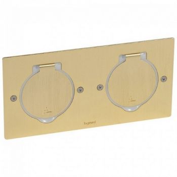 Legrand Arteor 089712 Receptacle For Floor Socket Arteor/Mosaic Rectangular Version Golden Brushed