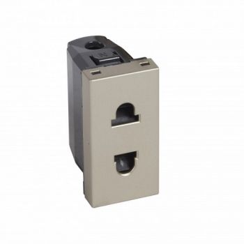Legrand Arteor 570037 EuroUs Type 2P With Shutters Socket Outlet 15A 127 V/16A 250V 1Module Champagne