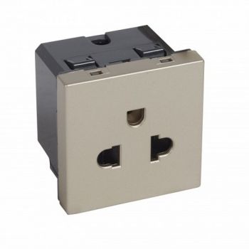 Legrand Arteor 570039 EuroUs Type 2Pole And Earth With Shutters Socket Outlet 15A 127 V/16A 250V 2Modules Champagne