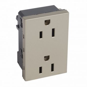 Legrand Arteor 570047 Type 2X2Pole And Earth Socket Outlet 15A 127V 3Modules Champagne