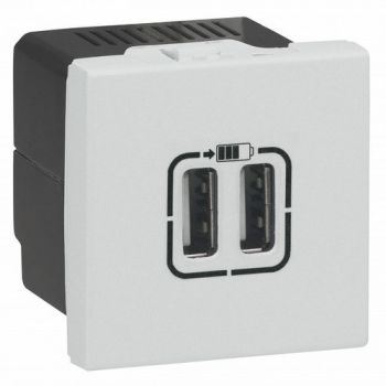 Legrand Arteor 570076 USB Power Supply Charger Double USB Socket s 5V 3A 2Modules Soft Aluminium