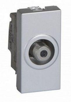 Legrand Arteor 571050 Single TV Star Socket F Type 1Module Aluminium