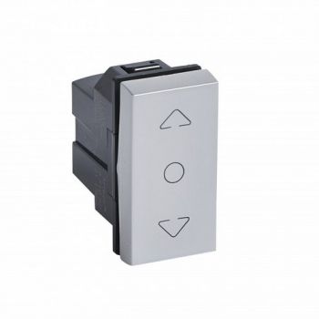 Legrand Arteor 571052 Curtain Switch With Centre Off 1Module Aluminium