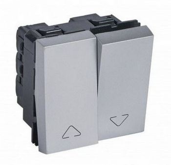 Legrand Arteor 571054 Double PushButton 10A For Direct Control Of A Electric Roller Blinds Motor Aluminium