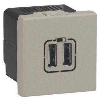 Legrand Arteor 571076 USB Power Supply Charger Double USB Socket s 5V 3A 2Modules Champagne