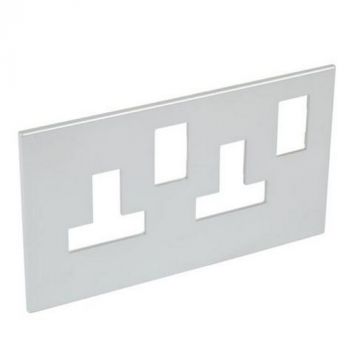 Legrand Arteor 571309 Cover Plate For 13A Twin Switched Socket Outlet Soft Aluminium