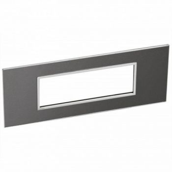 Legrand Arteor 571346 Cover Plate 6Modules Brushed Metal Black