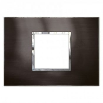 Legrand Arteor 571417 Cover Plate 2Modules 2X4 Brushed Metal Black