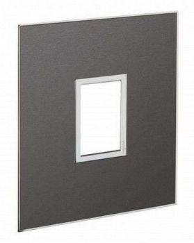 Legrand Arteor 571521 Cover Plate 1 Vertical Modules For 2X4 Box Brushed Metal Black