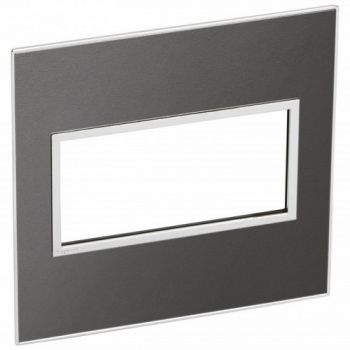 Legrand Arteor 571524 Cover Plate 4Modules For 4X4 Box Brushed Metal Black