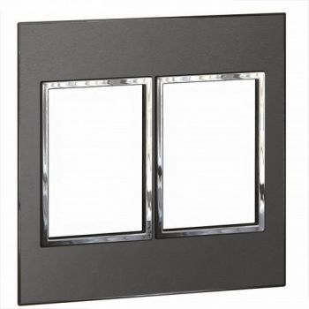 Legrand Arteor 571525 Cover Plate 2X3Modules 4X4 Brushed Metal Black