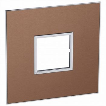 Legrand Arteor 571527 Cover Plate 2Modules For 4X4 Box Brushed Metal Pink Champagne