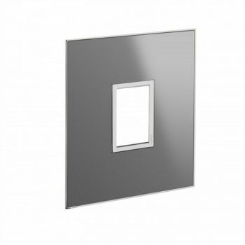 Legrand Arteor 571531 Cover Plate 1 Vertical Modules For 2X4 Box Reflective Stainless Steel