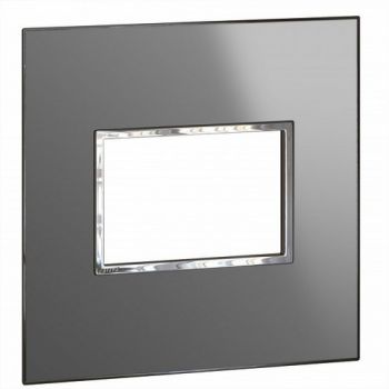 Legrand Arteor 571533 Cover Plate 3Modules For 4X4 Box Reflective Stainless Steel