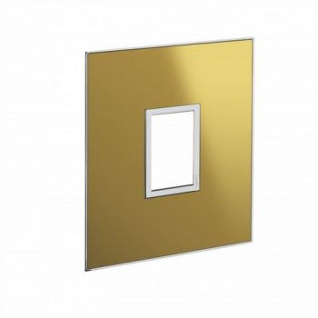 Legrand Arteor 571536 Cover Plate 1 Vertical Modules For 2X4 Box Reflective Gold