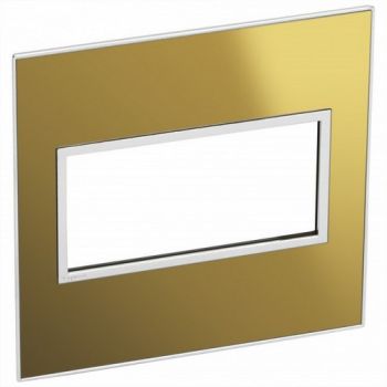 Legrand Arteor 571539 Cover Plate 4Modules For 4X4 Box Reflective Gold