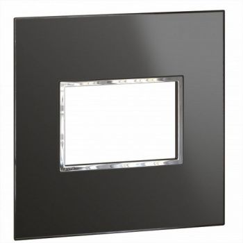 Legrand Arteor 571543 Cover Plate 3Modules For 4X4 Box Reflective Black