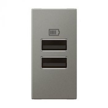 Legrand Arteor 571685 1Module USB Two Ports A+A 3A 15W Magnesium