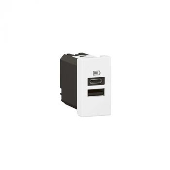 Legrand Arteor 571688 1Module USB Two Ports A+C 3A 15W White