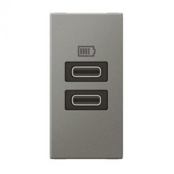 Legrand Arteor 571693 1Module USB Two Ports C+C 3A 15W Magnesium