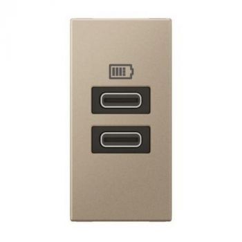 Legrand Arteor 571694 1Module USB Two Ports C+C 3A 15W Champagne