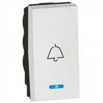 Legrand Arteor 572016 1way PushButton With Locator And Bell Symbol 1Module White