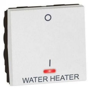Legrand Arteor 572049 1Way Double Pole Switch Arteorwith Indicator + Water Heater Mark. 20Ax2 Modules White