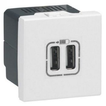 Legrand Arteor 572078 USB Power Supply Charger Double USB Socket s 5V 1500 Ma 2Module White