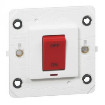 Legrand Arteor 572087 Double Pole Switch With Neon 45A 250V White