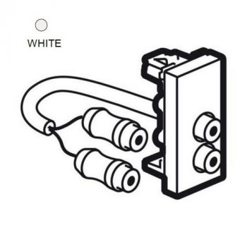 Legrand Arteor 572092 2 X RCA Socket Preterminated 1Module White
