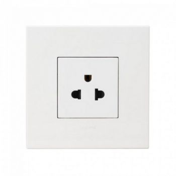 Legrand Arteor 572116 Socket EuroUs 15A / 127V 16A / 250 V 2Pole And Earth + Shutters 2Modules White