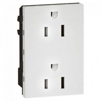 Legrand Arteor 572134 Socket 15A / 127V 2 X 2Pole And Earth 3Modules White