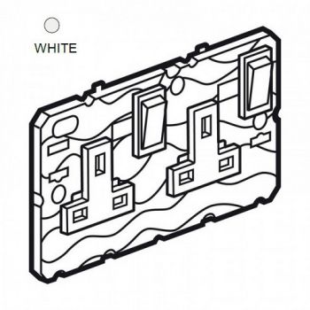 Legrand Arteor 572145 Single Pole Socket 13A 2Pole And Earth Switched White