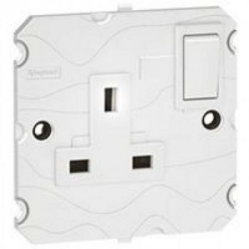 Legrand Arteor 572147 Double Pole Socket 13A 2Pole And Earth Switched White