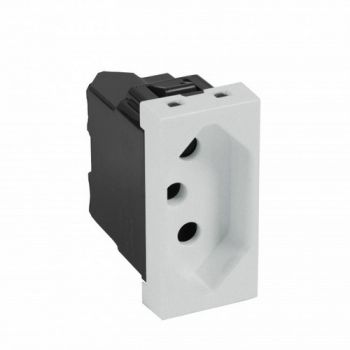 Legrand Arteor 572148 Type Socket Outlet 16A 2Pole And Earth Unswitched 1Module Soft Aluminium