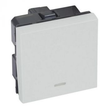 Legrand Arteor 572176 2way Switch With Indicator 10A 250V 2Modules Soft Aluminium
