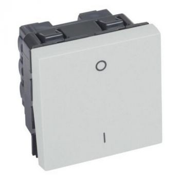 Legrand Arteor 572178 Double Pole Switch 10A 250V 2Modules Soft Aluminium