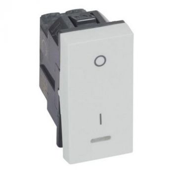Legrand Arteor 572186 1way Double Pole Switch With Indicator 20A 250V 1Module Soft Aluminium