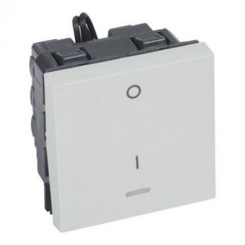 Legrand Arteor 572188 1way Double Pole Switch With Indicator 20A 250V 2Modules Soft Aluminium