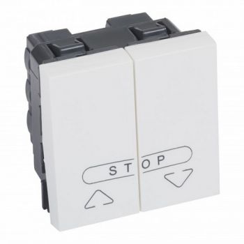 Legrand Arteor 572219 Double PushButton For Electric Roller Blinds Control 2Modules White